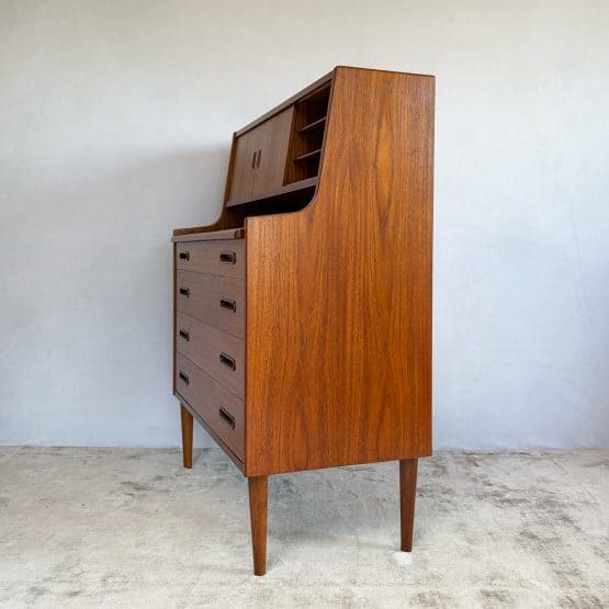 Mid Century Danish Teak Bureau by Illums Bolighus