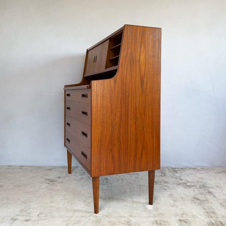 Mid Century Danish Teak Bureau by Illums Bolighus