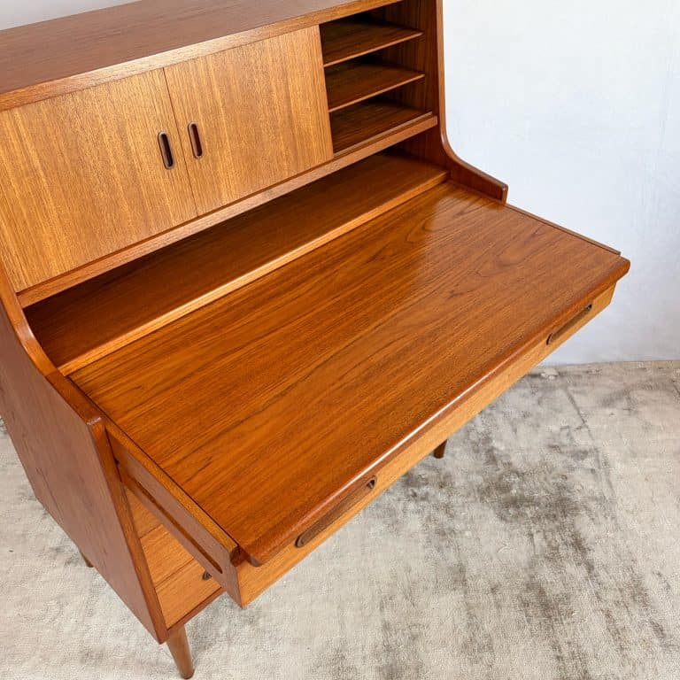 Mid Century Danish Teak Bureau by Illums Bolighus