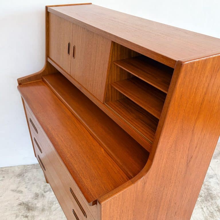 Mid Century Danish Teak Bureau by Illums Bolighus