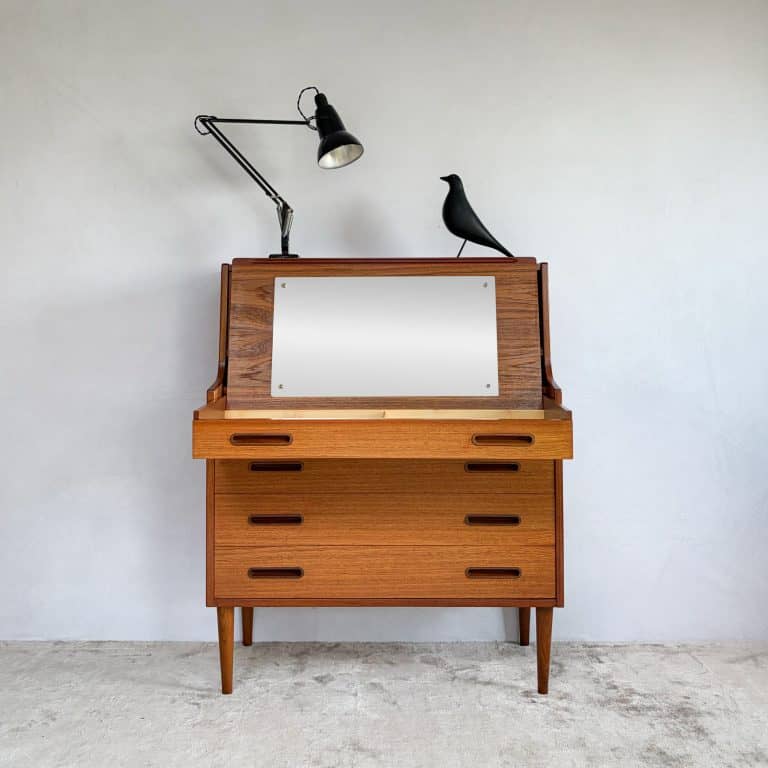 Mid Century Danish Teak Bureau by Illums Bolighus