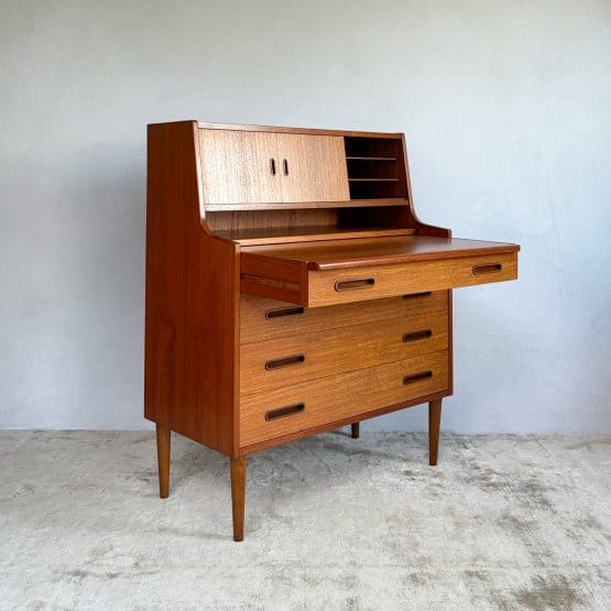 Mid Century Danish Teak Bureau by Illums Bolighus