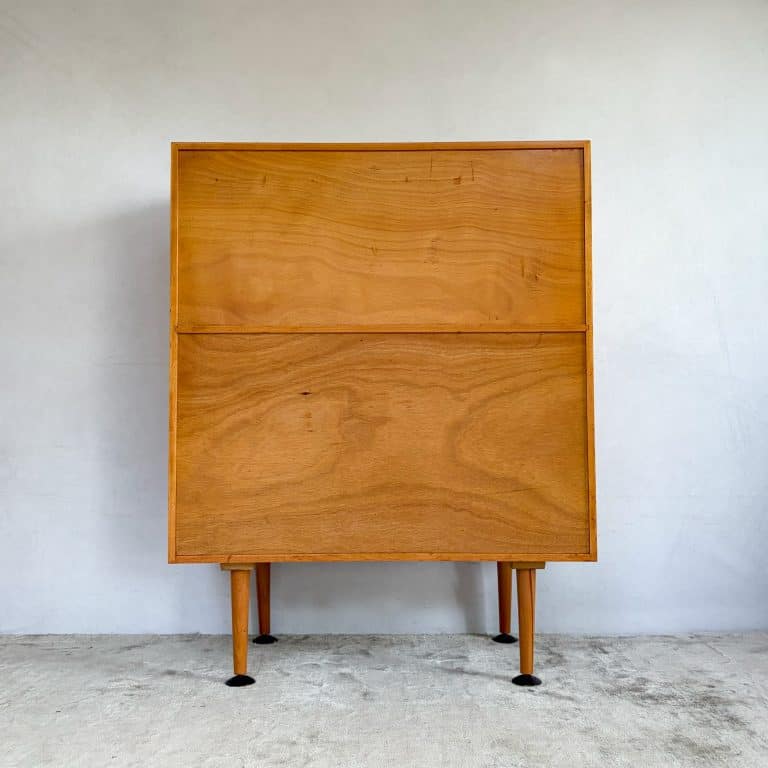 Mid Century Hilleplan Beech & Cherry Bureau by Robin Day for Hille c.1950s