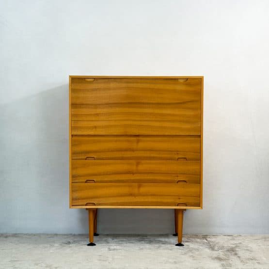 Mid Century Hilleplan Beech & Cherry Bureau by Robin Day for Hille c.1950s