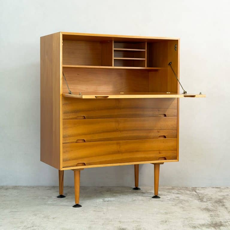 Mid Century Hilleplan Beech & Cherry Bureau by Robin Day for Hille c.1950s