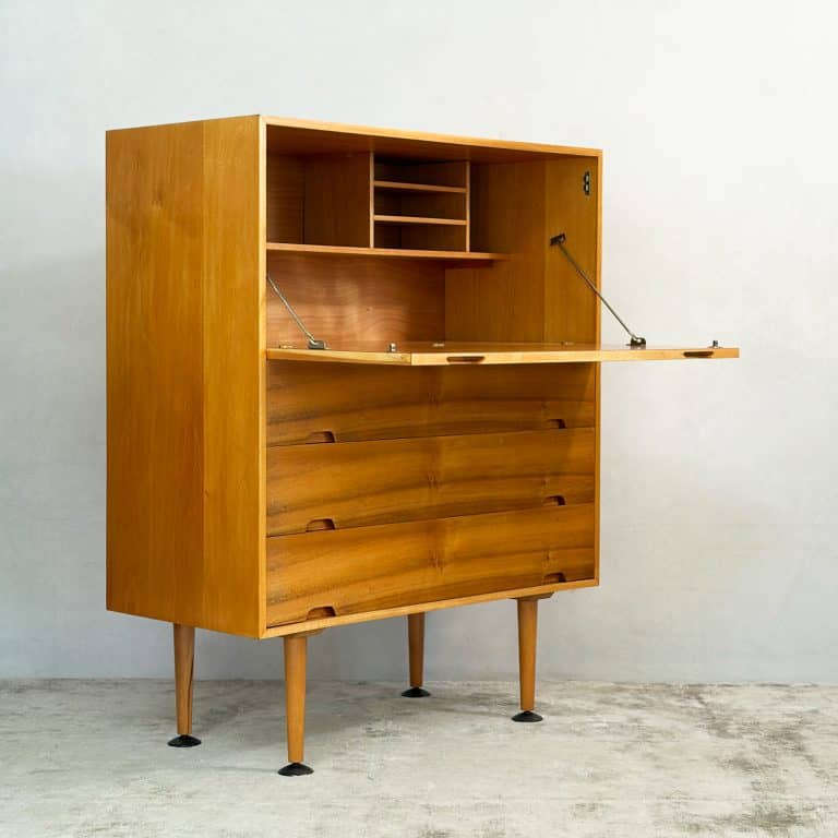 Mid Century Hilleplan Beech & Cherry Bureau by Robin Day for Hille c.1950s