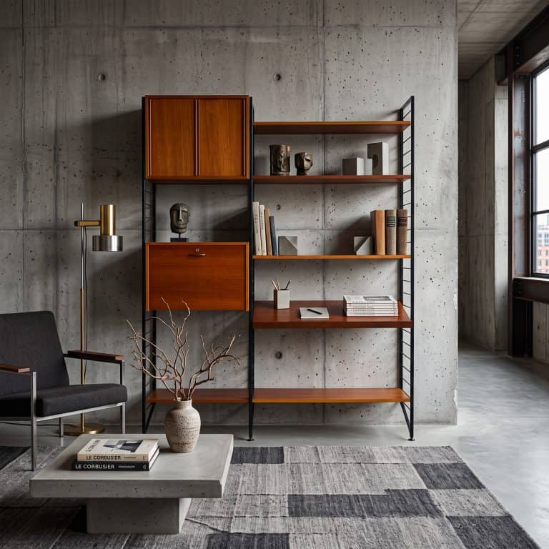 Mid Century Ladderax Modular Shelving Unit By Staples 2 Bay