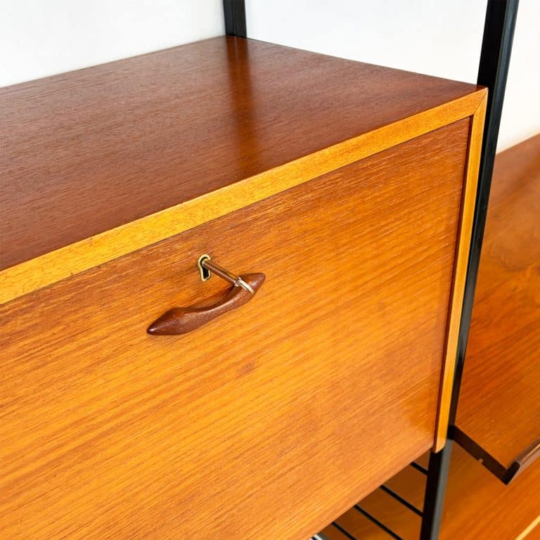 Mid Century Ladderax Modular Shelving Unit By Staples 2 Bay