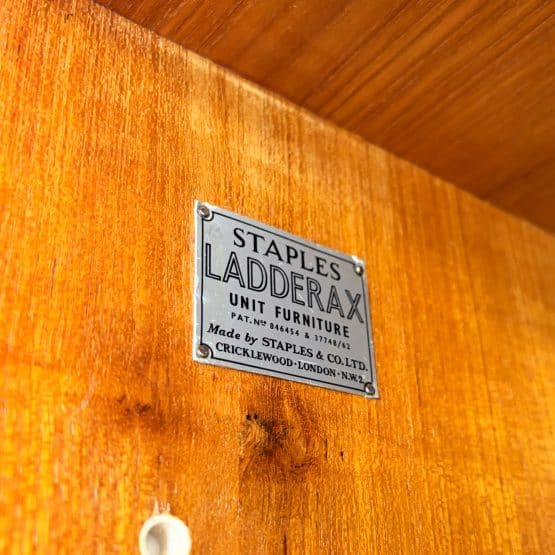 Mid Century Ladderax Modular Shelving Unit By Staples 2 Bay