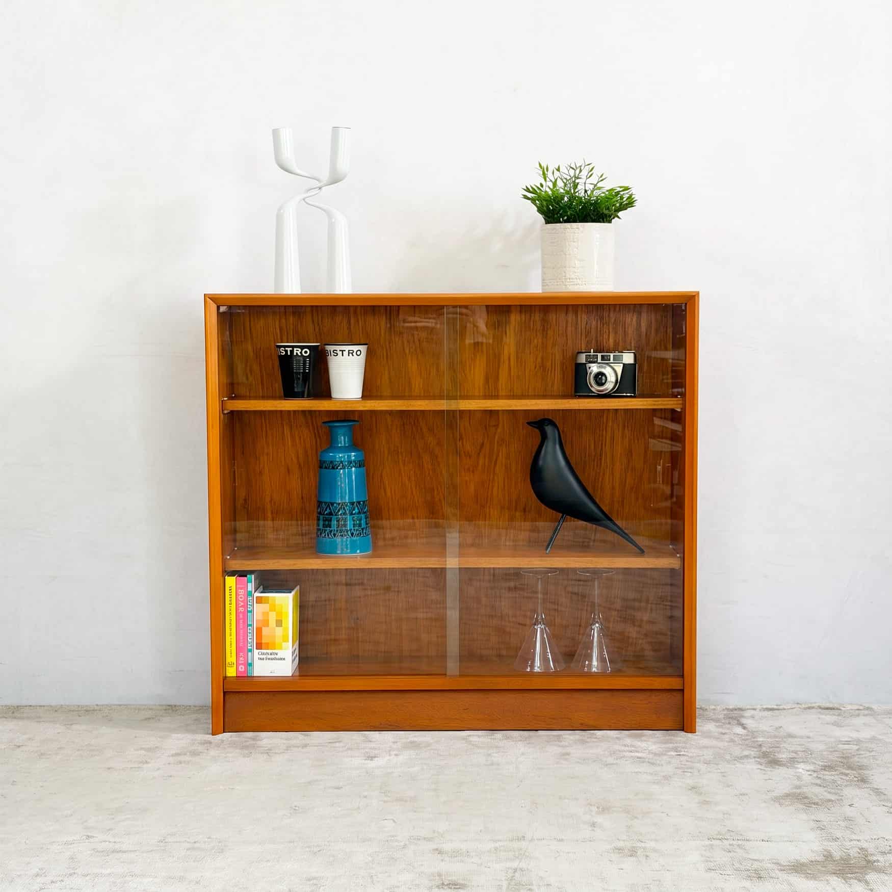 Mid Century Teak Bookcase / Display Cabinet By Herbert Gibbs