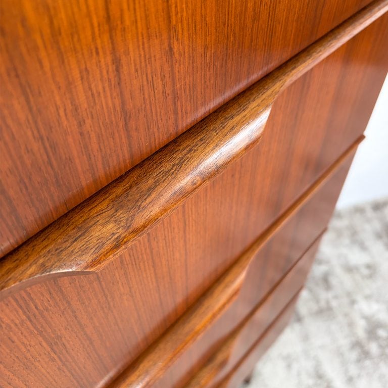 Mid Century Teak Tallboy Chest of Drawers by Austinsuite c1960s