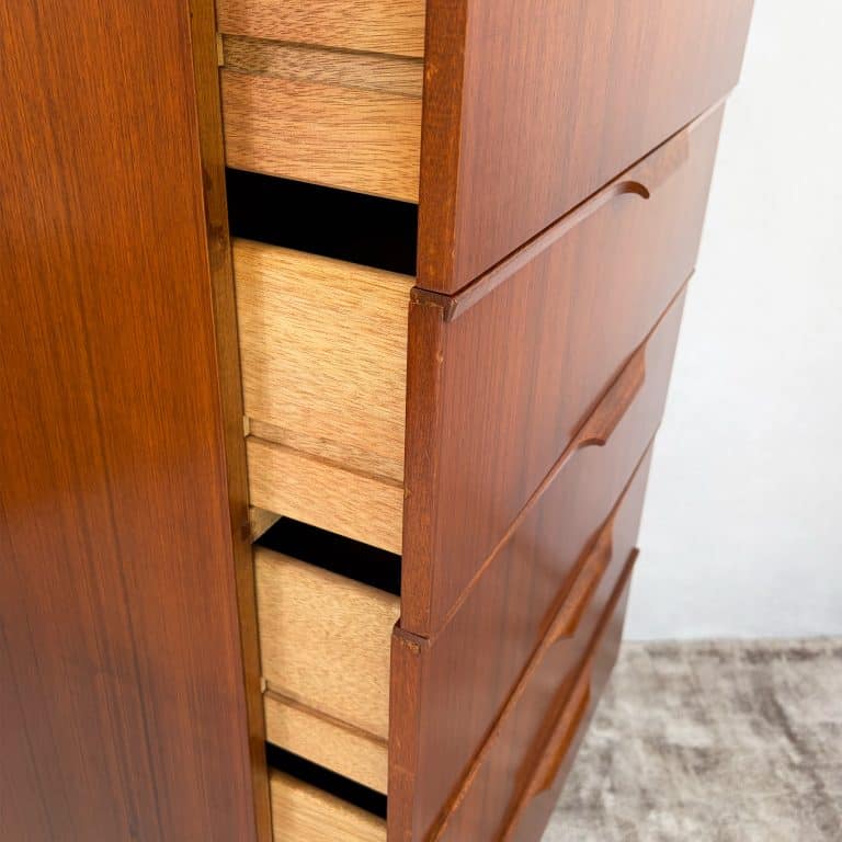 Mid Century Teak Tallboy Chest of Drawers by Austinsuite c1960s
