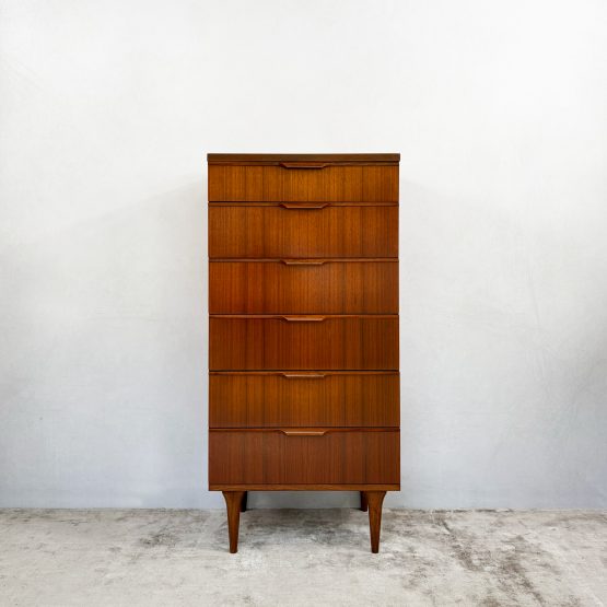 Mid Century Teak Tallboy Chest of Drawers by Austinsuite c1960s