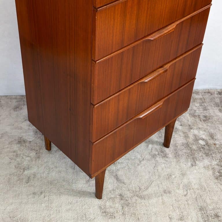 Mid Century Teak Tallboy Chest of Drawers by Austinsuite c1960s