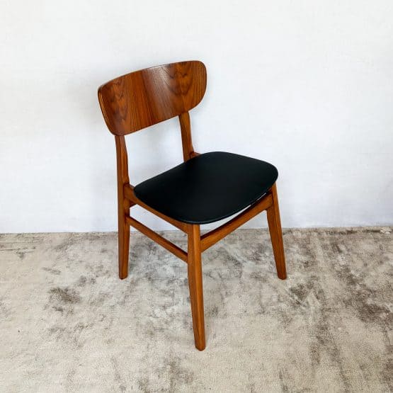 Set of Four Mid Century Teak Dining Chairs