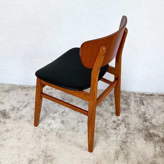 Set of Four Mid Century Teak Dining Chairs