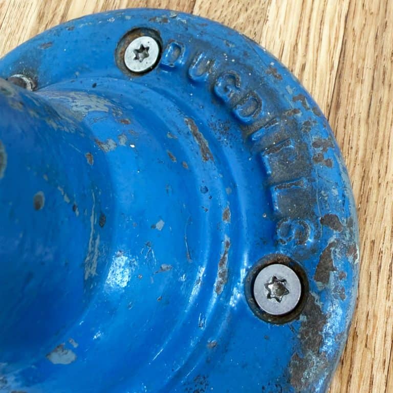 Vintage Industrial Blue Wall Lamp by Dugdills