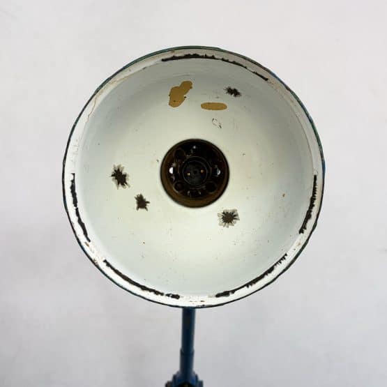 Vintage Industrial Blue Wall Lamp by Dugdills