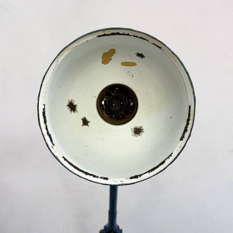 Vintage Industrial Blue Wall Lamp by Dugdills
