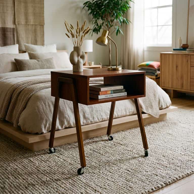 Mid Century Teak Cabinet on Castors