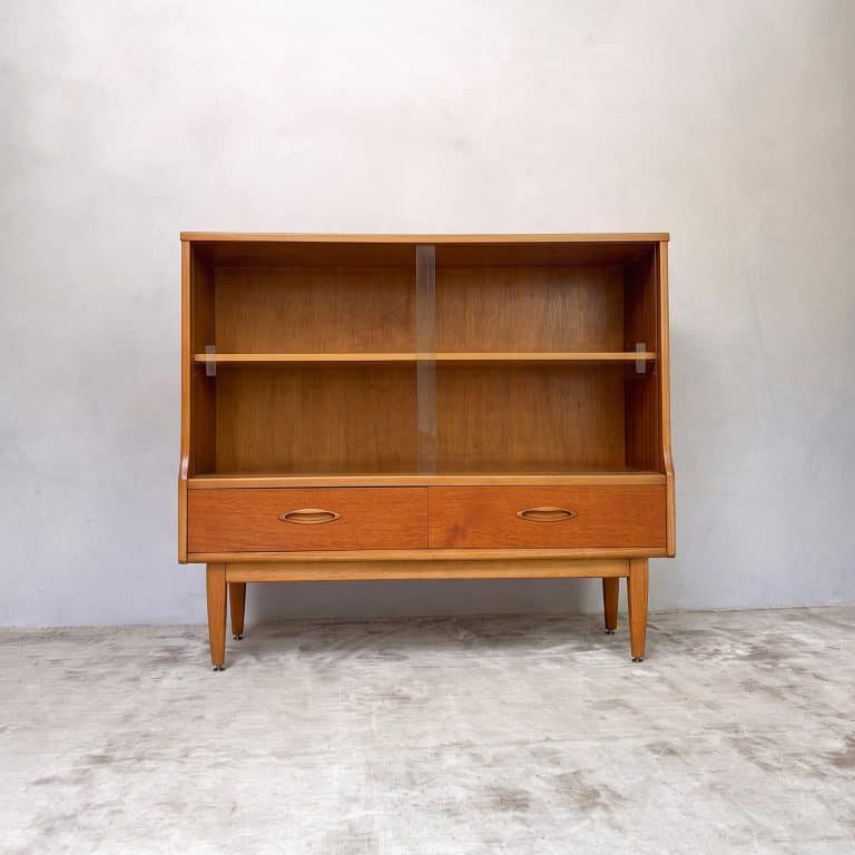 Mid Century Teak Glazed Bookcase & Display Cabinet by Jentique