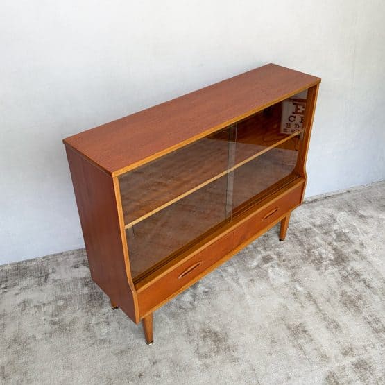 Mid Century Teak Glazed Bookcase & Display Cabinet by Jentique
